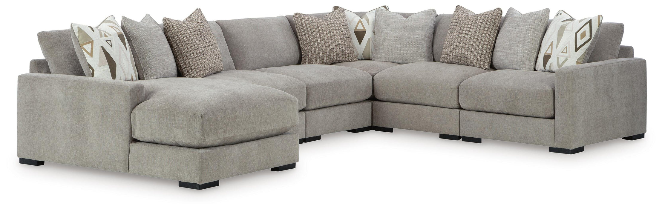 Aslan Court Sectional with Chaise - Dan Dan The Mattress Man (Midland, MI)