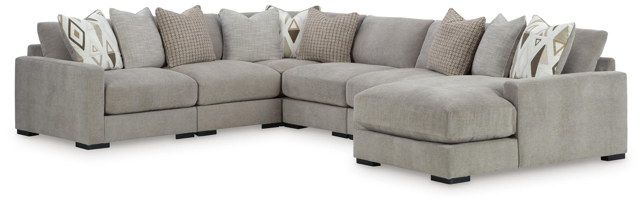 Aslan Court Sectional with Chaise - Dan Dan The Mattress Man (Midland, MI)