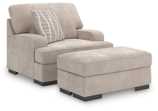 High Profile Chair & Ottoman Living Room Set - Dan Dan The Mattress Man (Midland, MI)