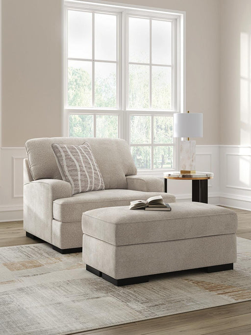 High Profile Chair & Ottoman Living Room Set - Dan Dan The Mattress Man (Midland, MI)