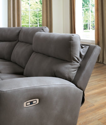 Next-Gen DuraPella Power Reclining Sectional - Dan Dan The Mattress Man (Midland, MI)