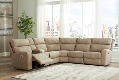 Next-Gen DuraPella Power Reclining Sectional - Dan Dan The Mattress Man (Midland, MI)