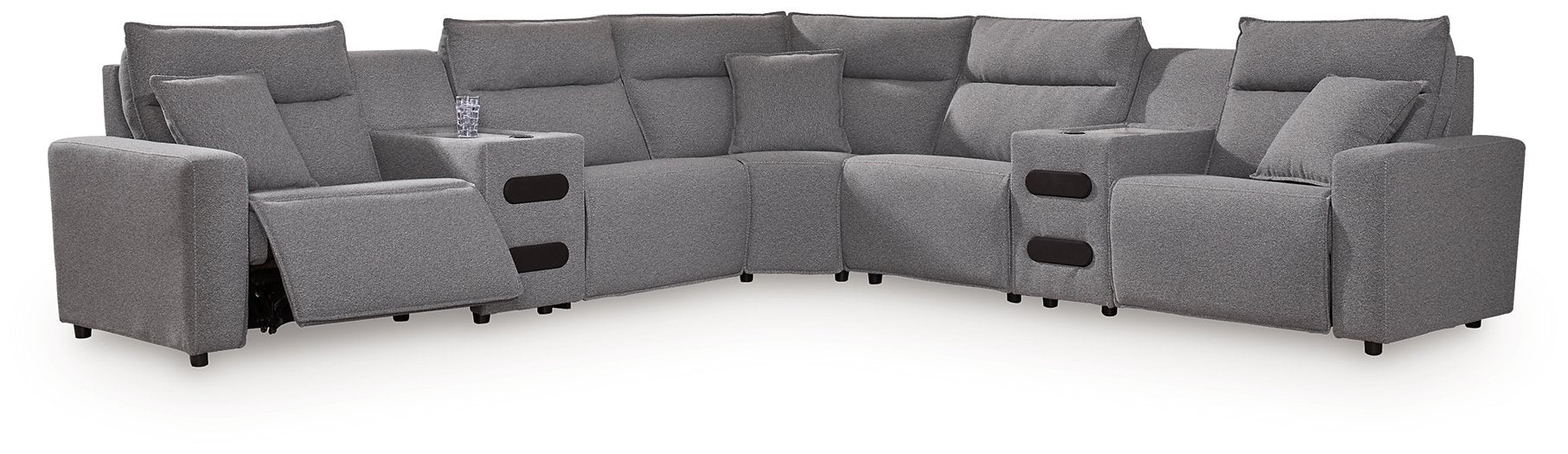 Modmax II Power Reclining Sectional with Audio Consoles - Dan Dan The Mattress Man (Midland, MI)