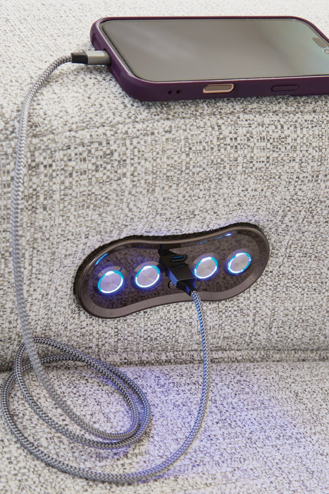 Modmax II Power Reclining Sectional with Audio Consoles - Dan Dan The Mattress Man (Midland, MI)