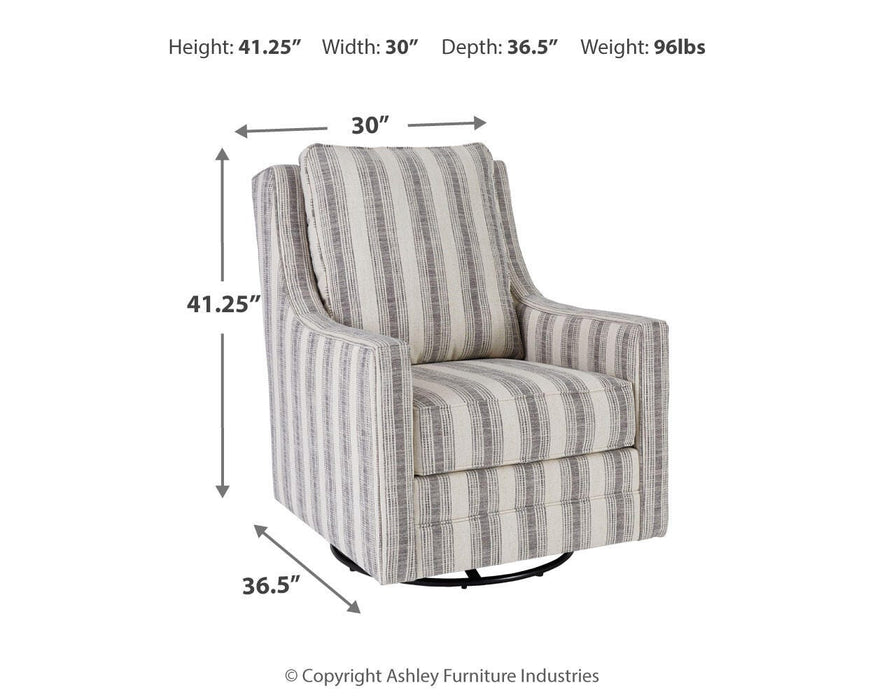 Kambria Swivel Glider Accent Chair - Dan Dan The Mattress Man (Midland, MI)