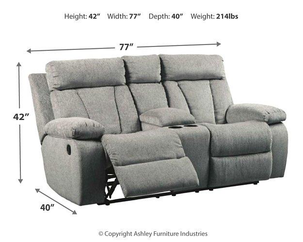 Mitchiner Reclining Loveseat with Console