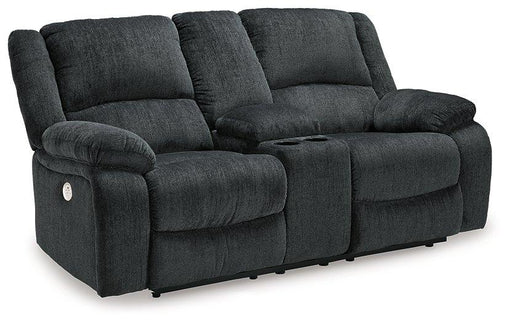 Draycoll Power Reclining Loveseat with Console - Dan Dan The Mattress Man (Midland, MI)