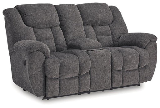 Foreside Reclining Loveseat with Console - Dan Dan The Mattress Man (Midland, MI)