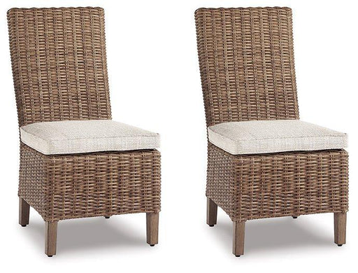 Beachcroft Outdoor Side Chair with Cushion (Set of 2) - Dan Dan The Mattress Man (Midland, MI)