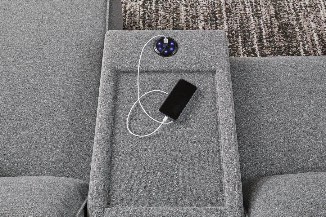 Modmax Reclining Sectional with Console - Dan Dan The Mattress Man (Midland, MI)