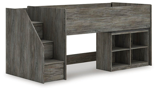 Frandern Loft Bed with Bookcase Storage - Dan Dan The Mattress Man (Midland, MI)
