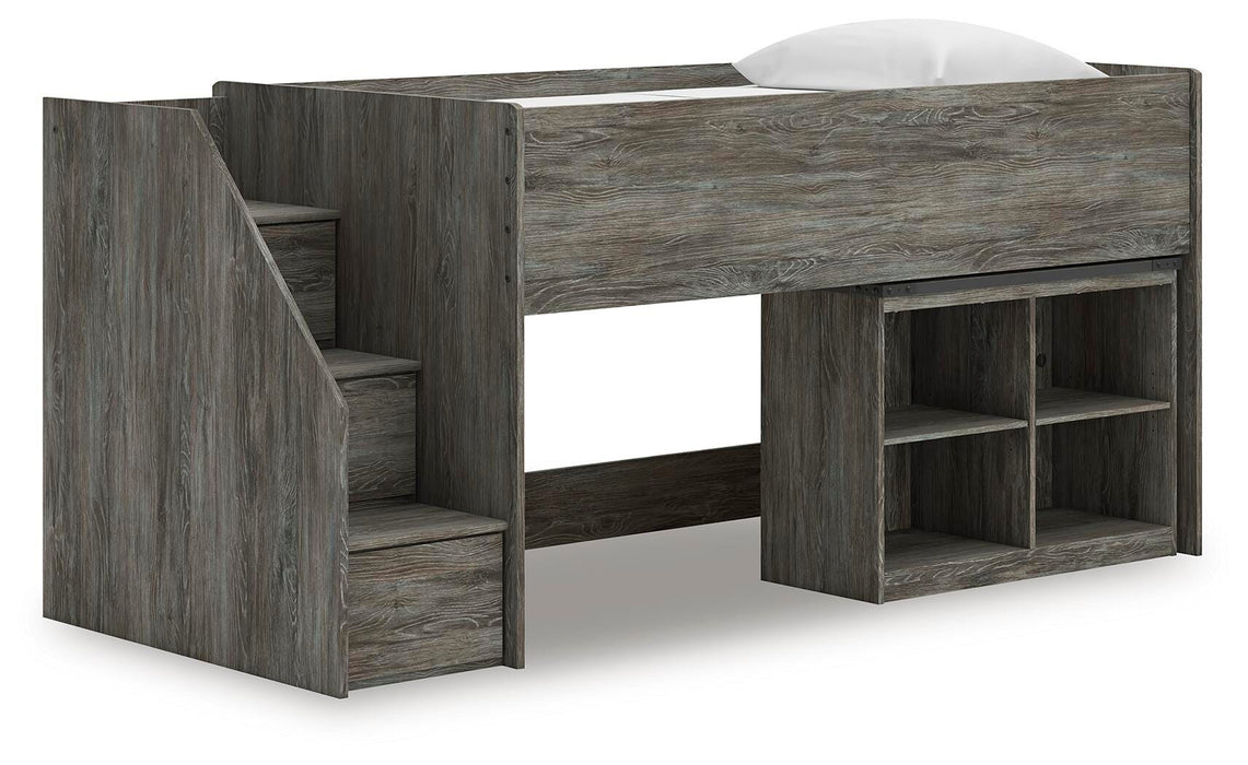 Frandern Loft Bed with Bookcase Storage - Dan Dan The Mattress Man (Midland, MI)