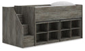 Frandern Loft Bed with Bookcase Storage - Dan Dan The Mattress Man (Midland, MI)