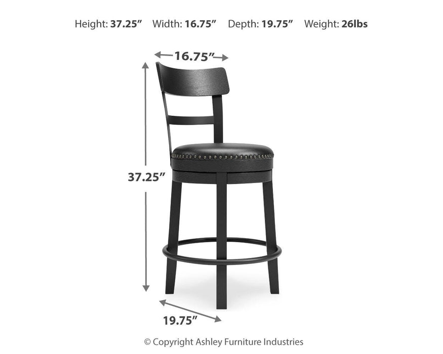 Valebeck Counter Height Bar Stool - Dan Dan The Mattress Man (Midland, MI)