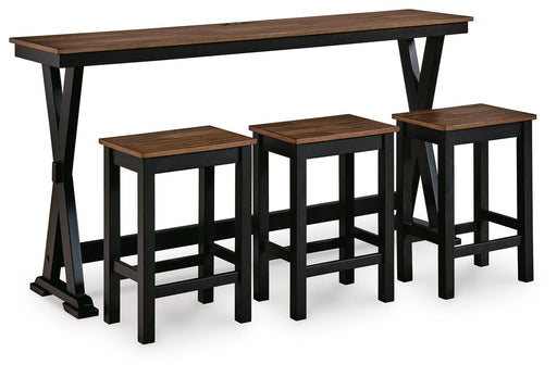 Wildenauer Counter Height Dining Table and 3 Barstools Set - Dan Dan The Mattress Man (Midland, MI)