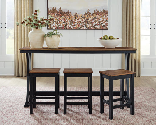Wildenauer Counter Height Dining Table and 3 Barstools Set - Dan Dan The Mattress Man (Midland, MI)