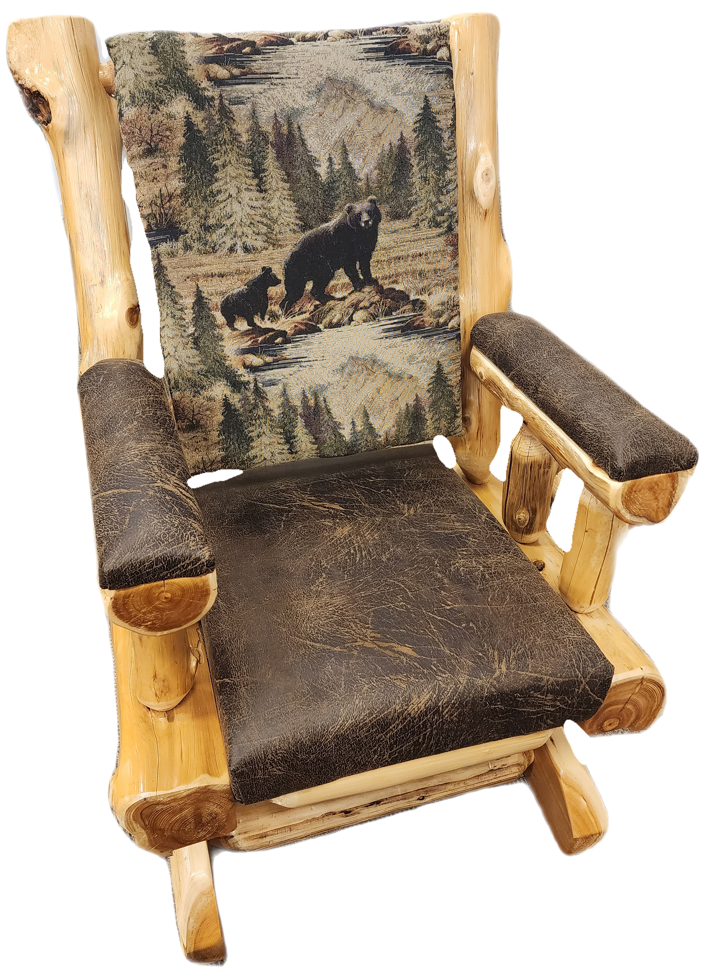 Rustic White Cedar Platform Rocker - Bear - Dan Dan The Mattress Man (Midland, MI)