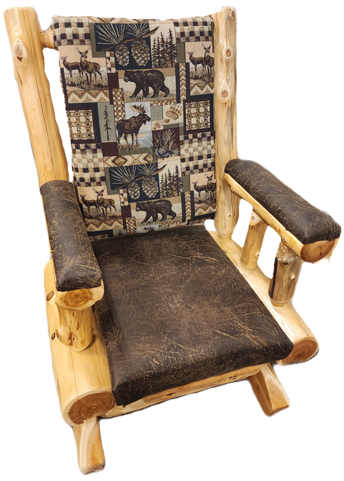 Cabin Rocker Rustic White Cedar Platform Rocker - Peter's Cabin