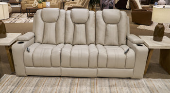 Elevate Edges Reclining Sofa with Drop Down Table - Dan Dan The Mattress Man (Midland, MI)