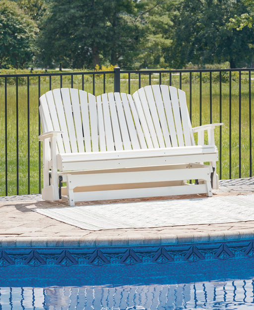 Hyland wave Outdoor Glider Loveseat - Dan Dan The Mattress Man (Midland, MI)