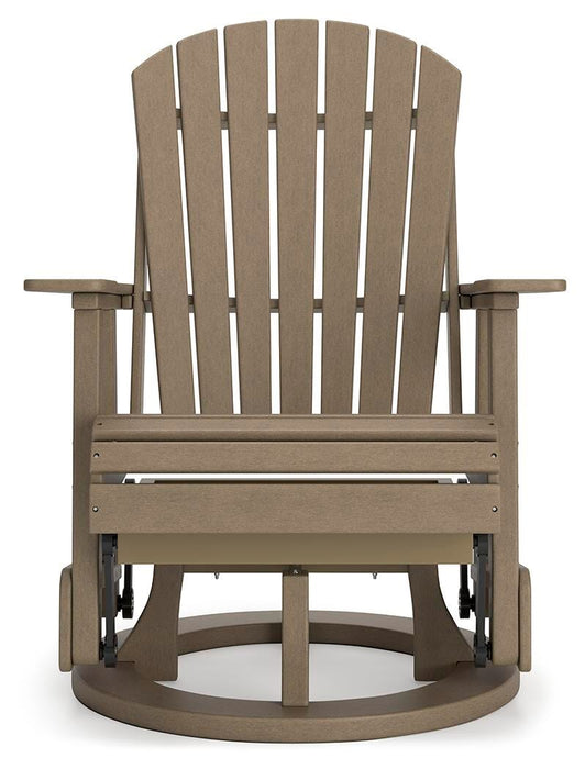 Hyland wave Outdoor Swivel Glider Chair - Dan Dan The Mattress Man (Midland, MI)