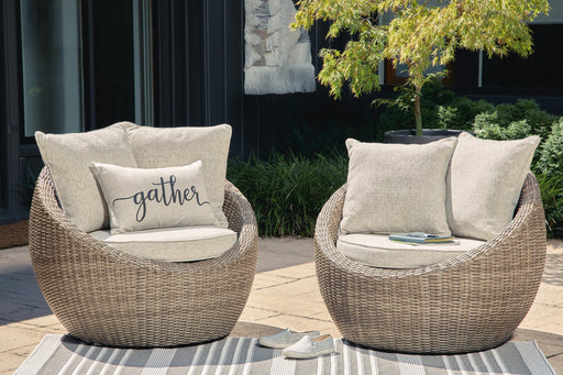 Danson Swivel Lounge with Cushion (Set of 2) - Dan Dan The Mattress Man (Midland, MI)