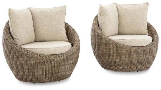Danson Swivel Lounge with Cushion (Set of 2) - Dan Dan The Mattress Man (Midland, MI)