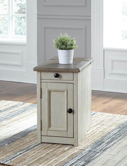 Bolanburg Chairside End Table with USB Ports & Outlets - Dan Dan The Mattress Man (Midland, MI)