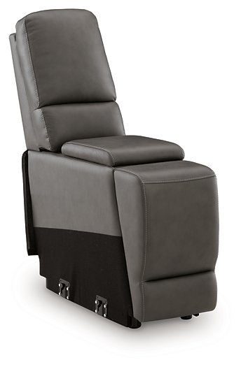 5Z - Pittson Power Reclining Sectional Loveseat with Console - Dan Dan The Mattress Man (Midland, MI)