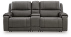 5Z - Pittson Power Reclining Sectional Loveseat with Console - Dan Dan The Mattress Man (Midland, MI)