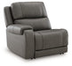5Z - Pittson Power Reclining Sectional Loveseat with Console - Dan Dan The Mattress Man (Midland, MI)