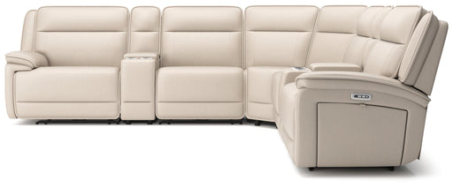Double Deal Reclining Sectional with 2 Consoles - Dan Dan The Mattress Man (Midland, MI)