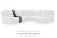 DeepWakes Reclining Sectional with Storage Console - Dan Dan The Mattress Man (Midland, MI)