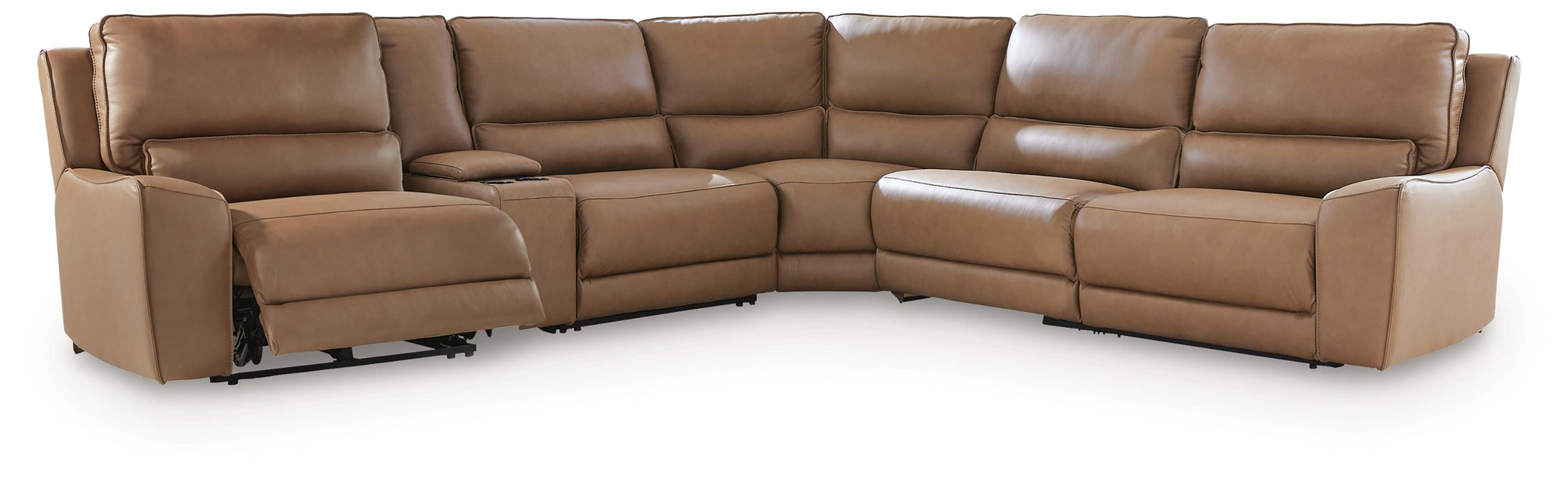 DeepWakes Reclining Sectional with Storage Console - Dan Dan The Mattress Man (Midland, MI)