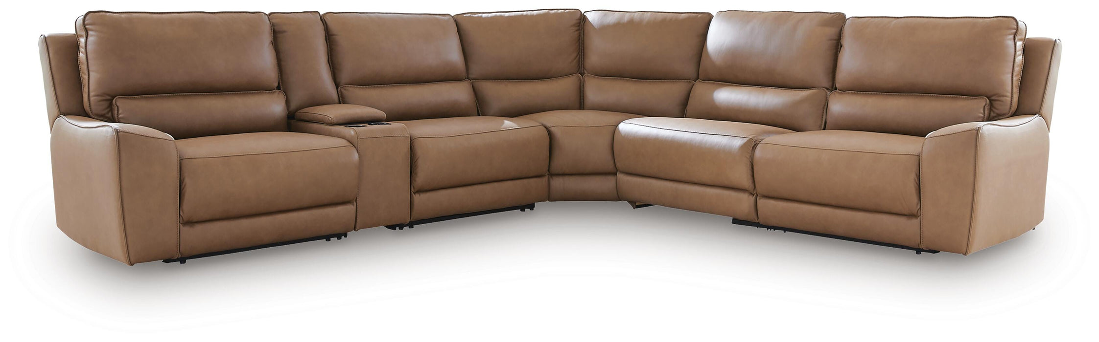 DeepWakes Reclining Sectional with Storage Console - Dan Dan The Mattress Man (Midland, MI)