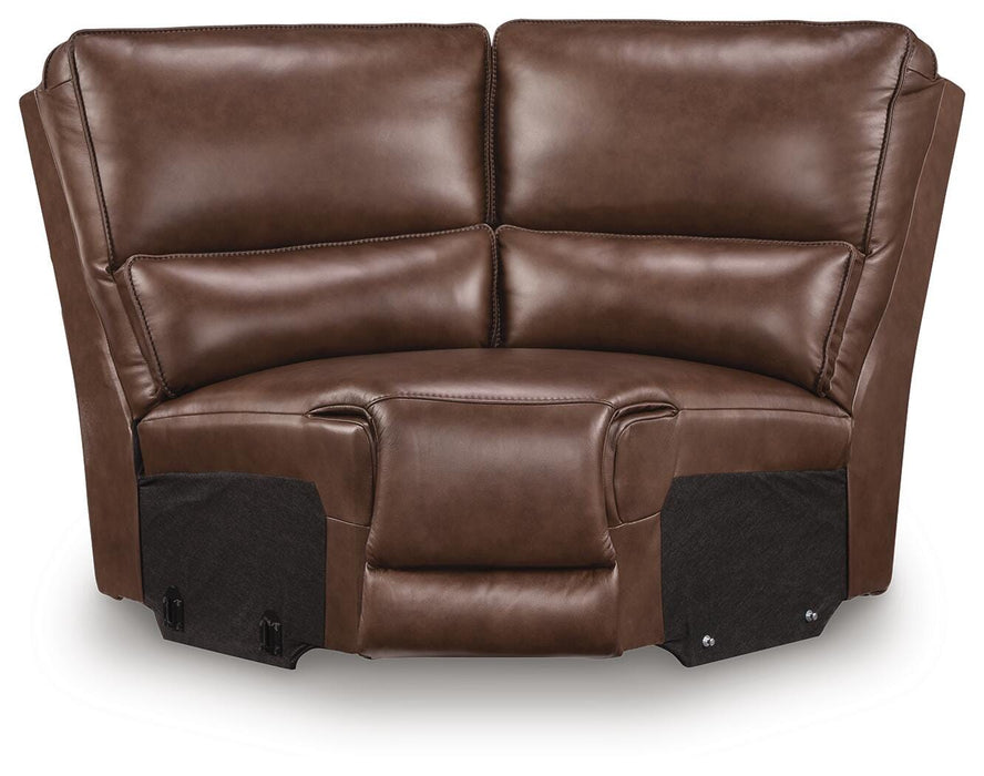 DeepWakes Reclining Sectional with Storage Console - Dan Dan The Mattress Man (Midland, MI)