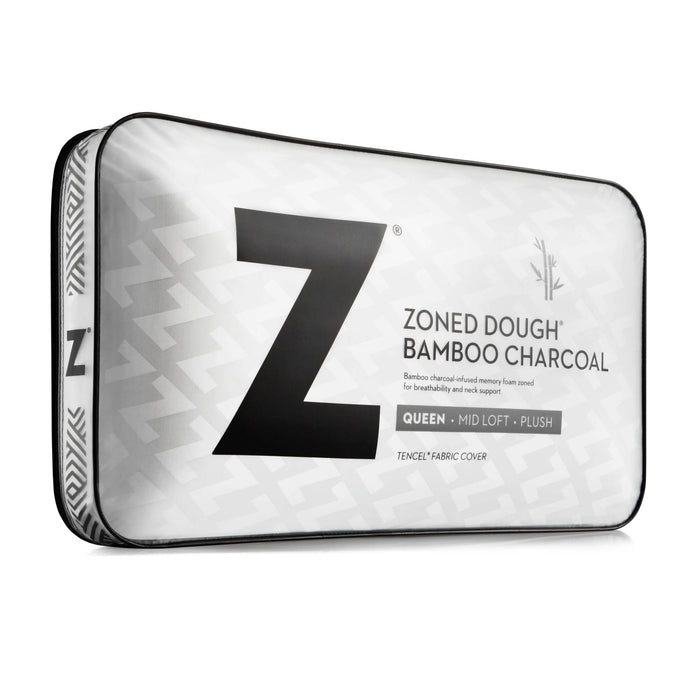 Zoned Dough + Bamboo Charcoal Mid Loft Pillow