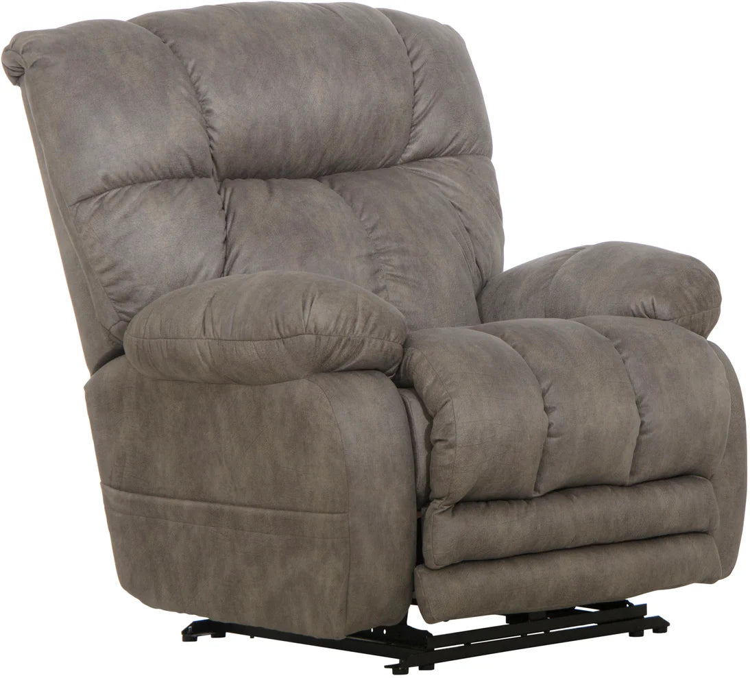 Dawkins Power Lay Flat Recliner w/ Oversize Extra Comfort Ottoman - Dan Dan The Mattress Man (Midland, MI)