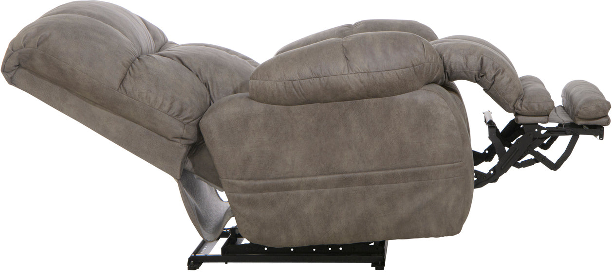 Dawkins Power Lay Flat Recliner w/ Oversize Extra Comfort Ottoman - Dan Dan The Mattress Man (Midland, MI)
