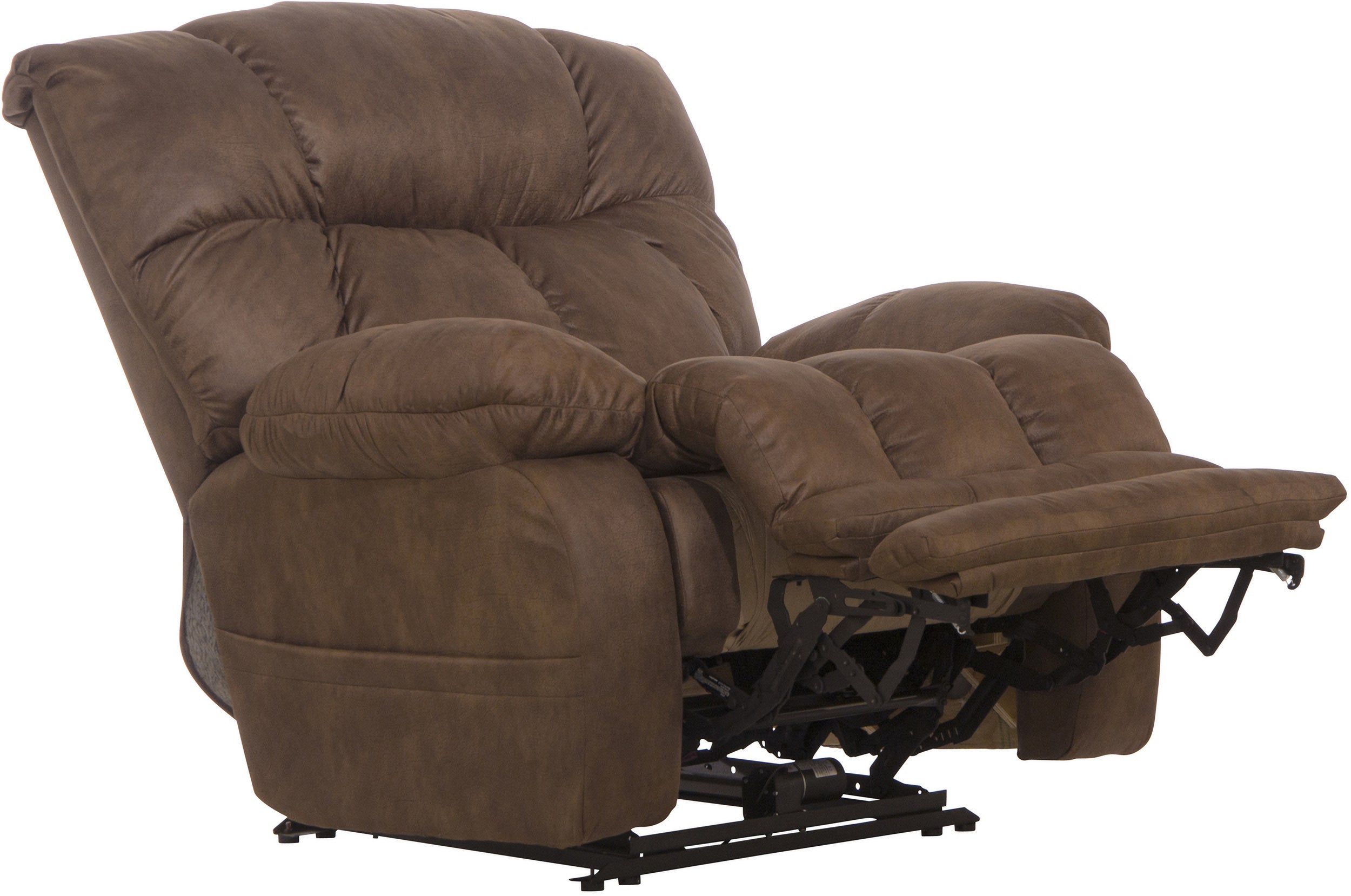 Dawkins Power Lay Flat Recliner w/ Oversize Extra Comfort Ottoman - Dan Dan The Mattress Man (Midland, MI)