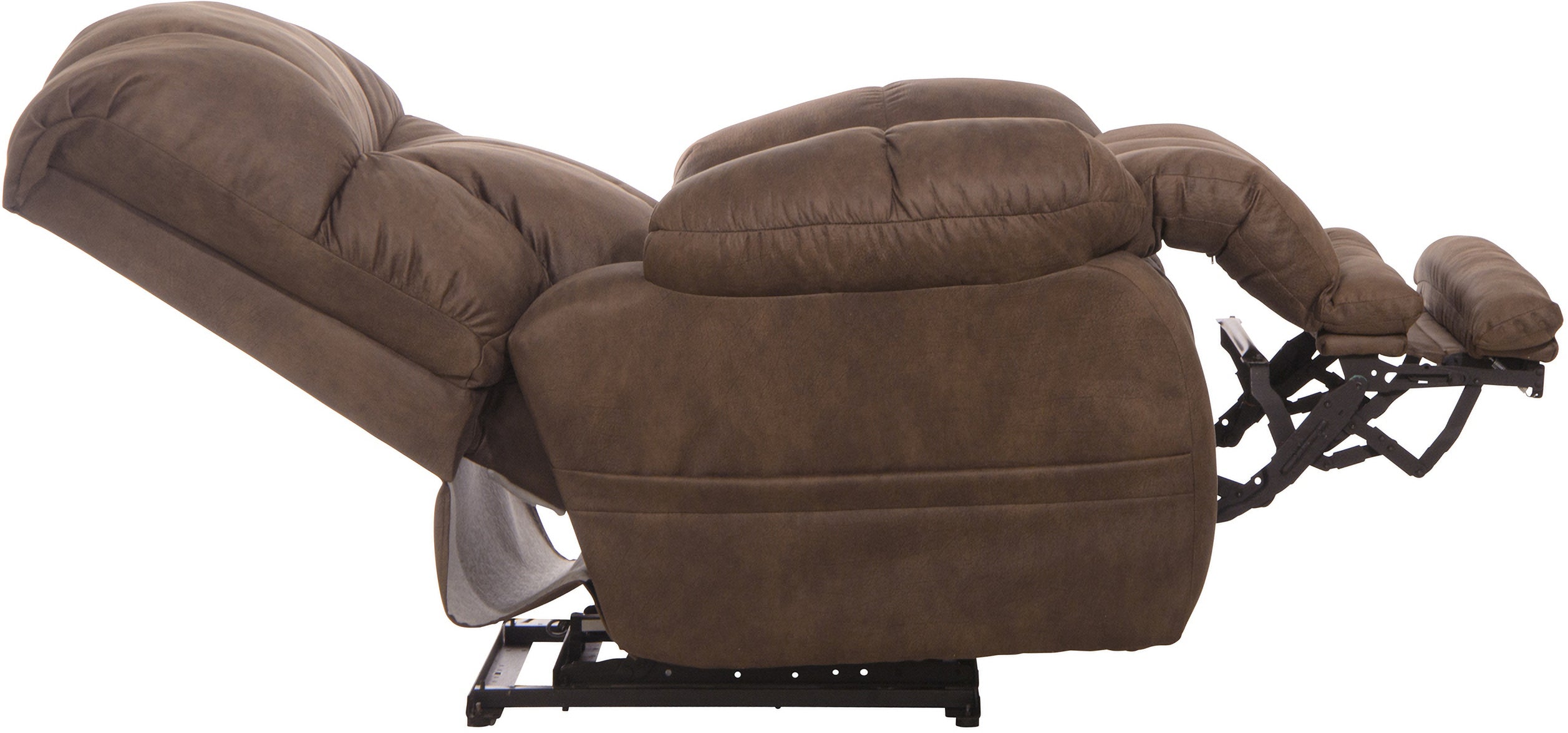 Dawkins Power Lay Flat Recliner w/ Oversize Extra Comfort Ottoman - Dan Dan The Mattress Man (Midland, MI)